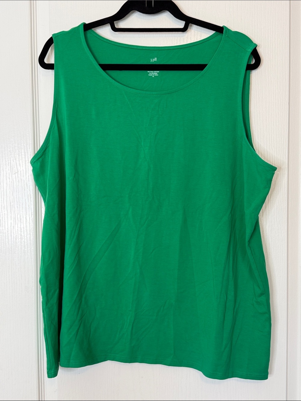 J Jill Pima Cotton Stretch Tank Top Green XL